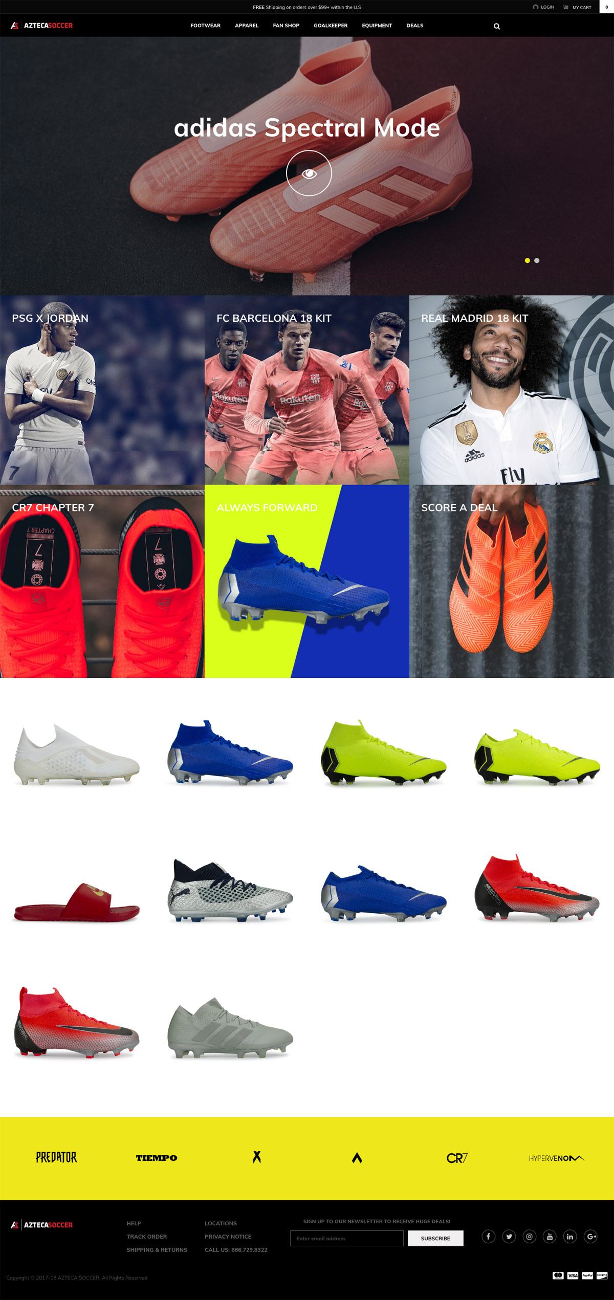 eCommerce website: Azteca