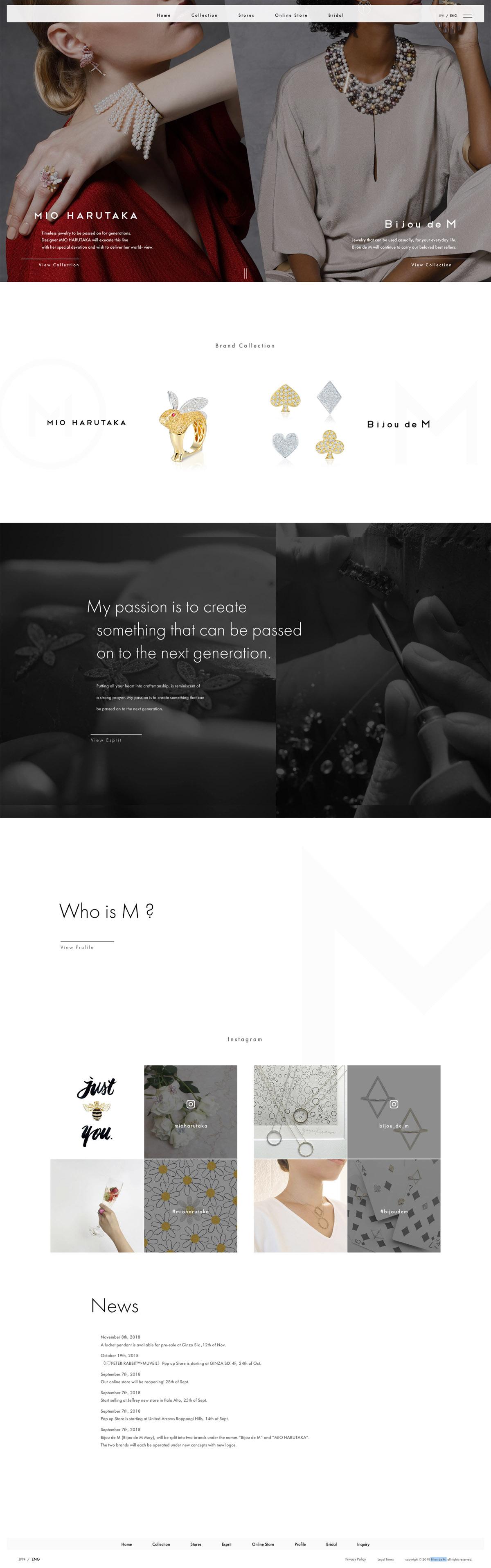 eCommerce website: Bijou de M.