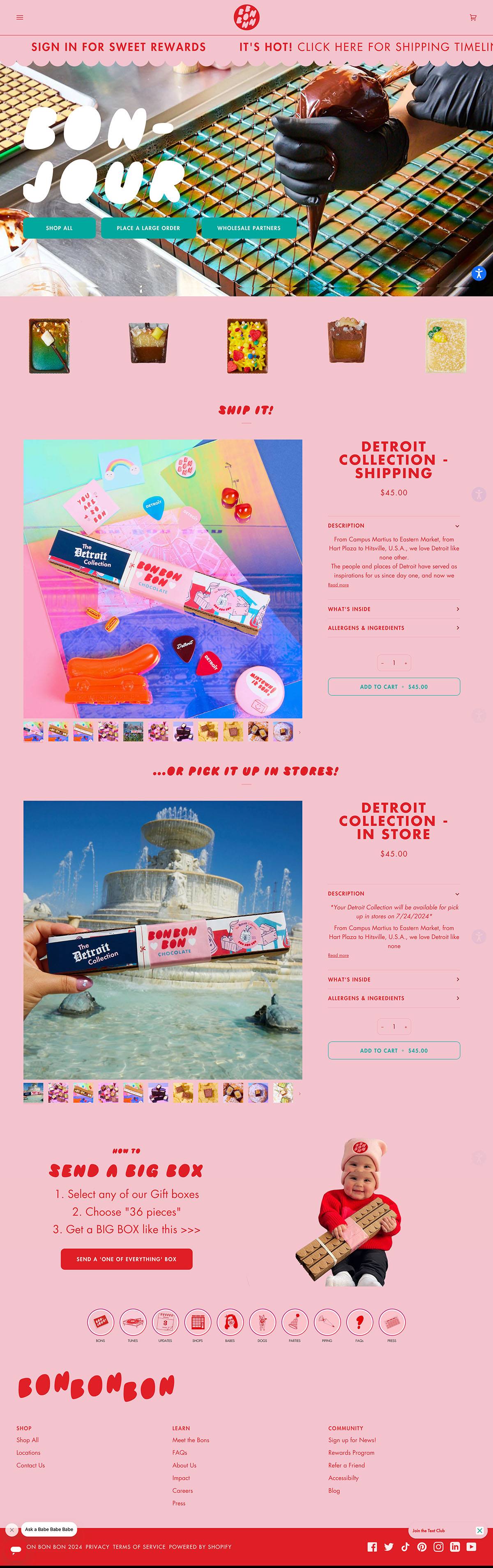 eCommerce website: Bon Bon Bon