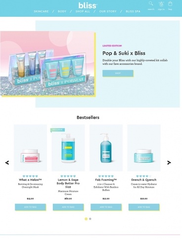 eCommerce website: Blissworld