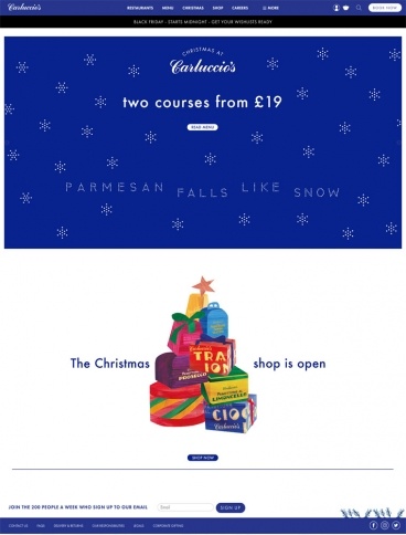 eCommerce website: Carluccios