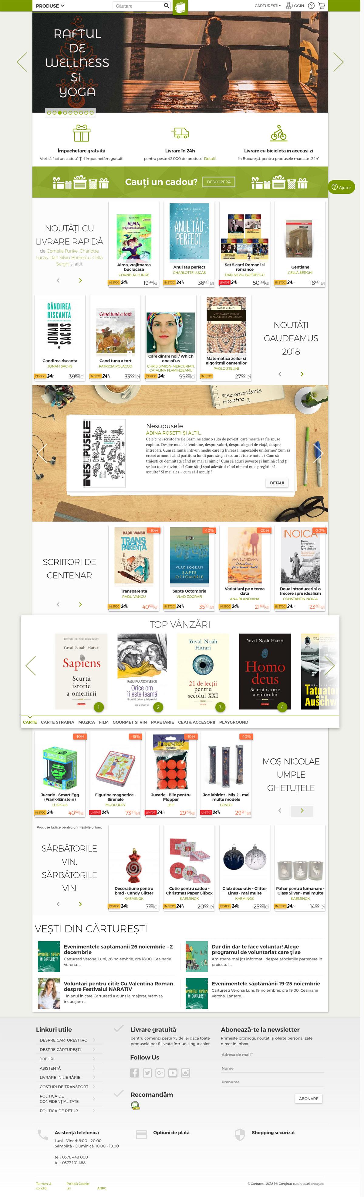 eCommerce website: Carturesti