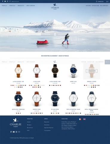 eCommerce website: Charlie Paris