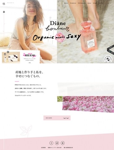 eCommerce website: Diane Bonheur