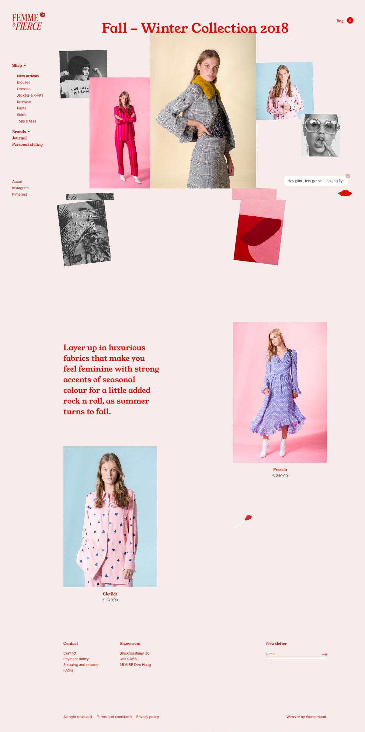 eCommerce website: Femme & Fierce