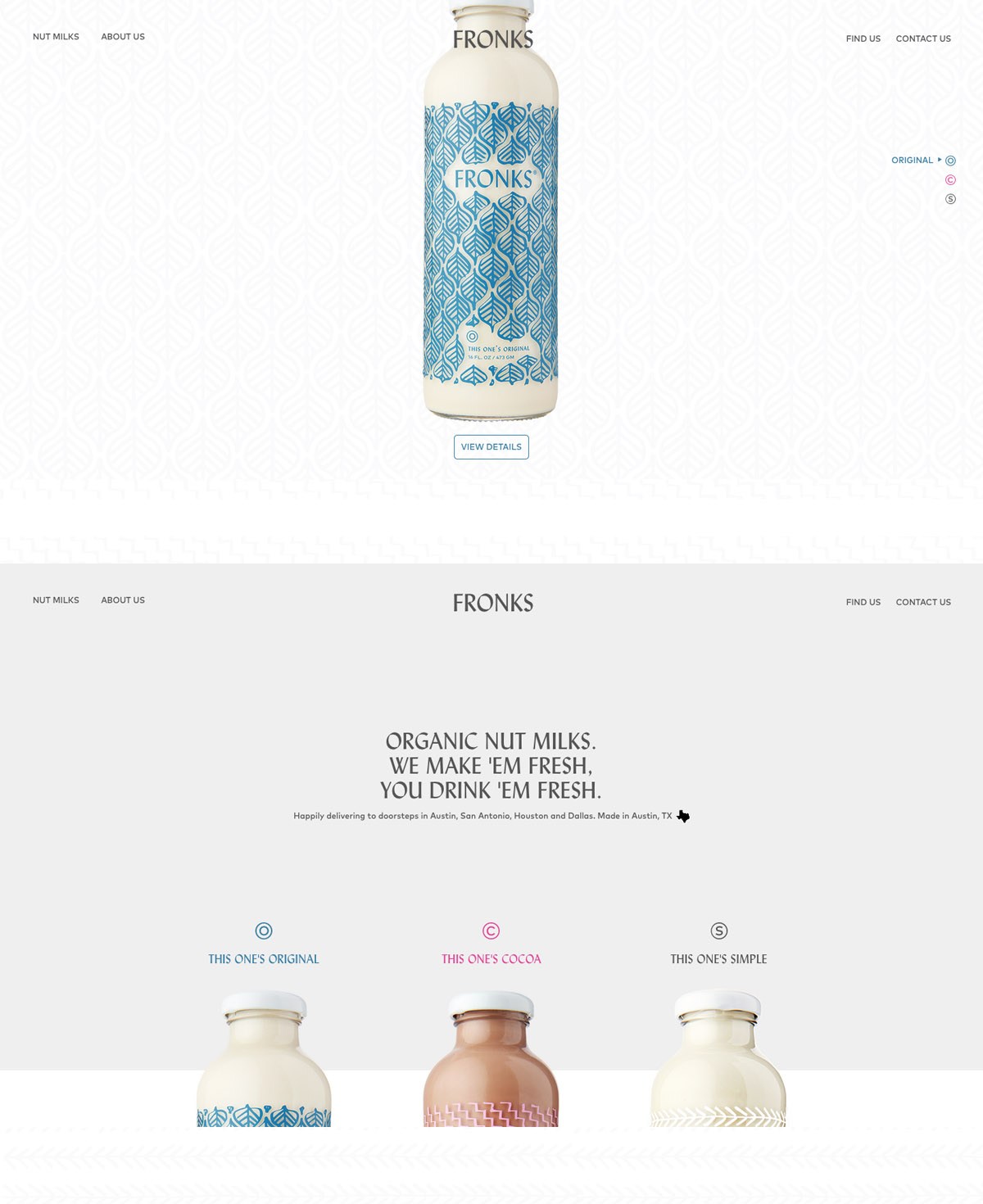 eCommerce website: Fronks