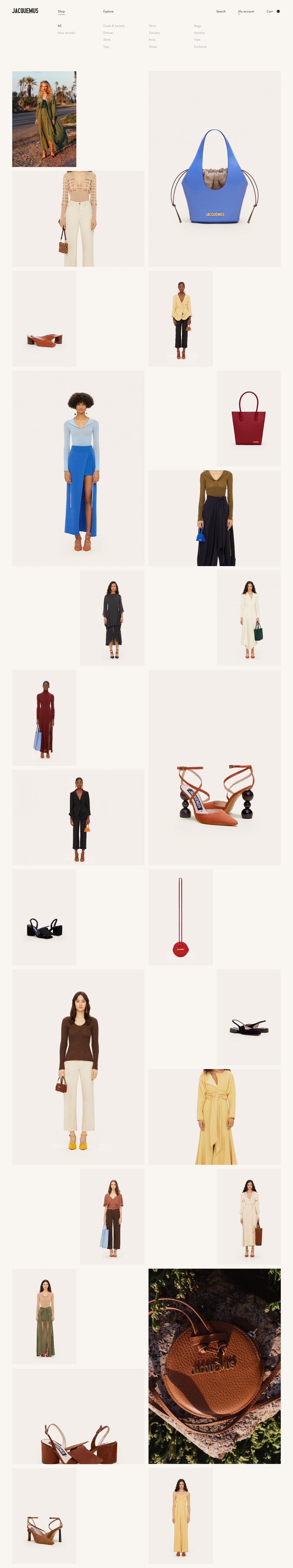 eCommerce website: JACQUEMUS