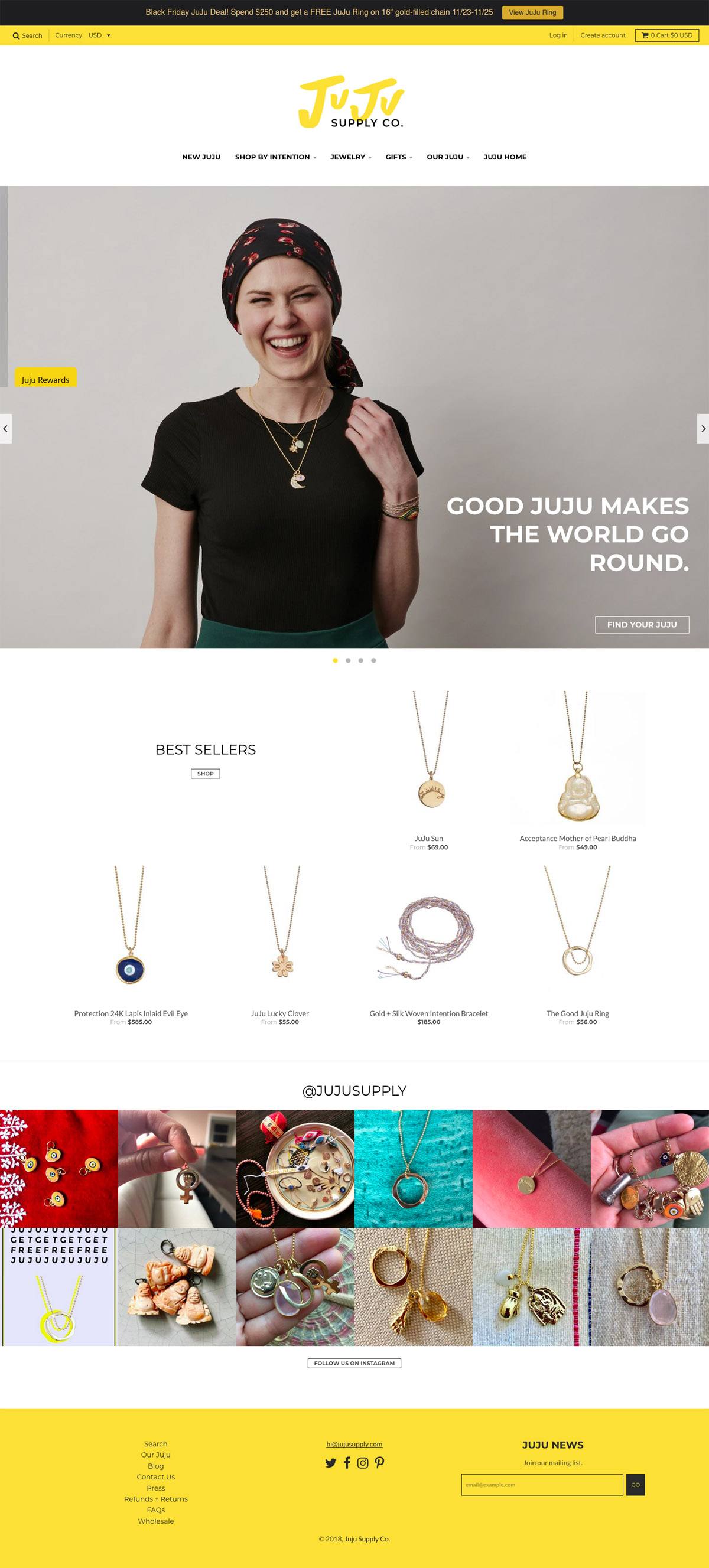 eCommerce website: Juju Supply