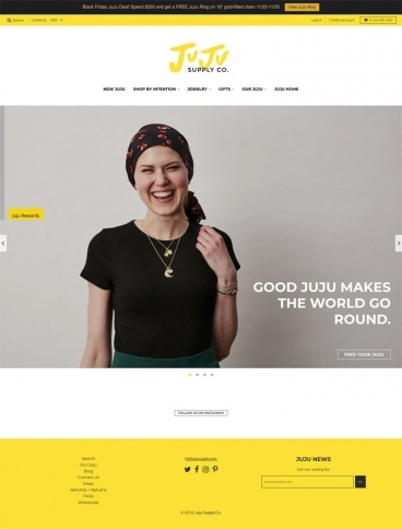eCommerce website: Juju Supply