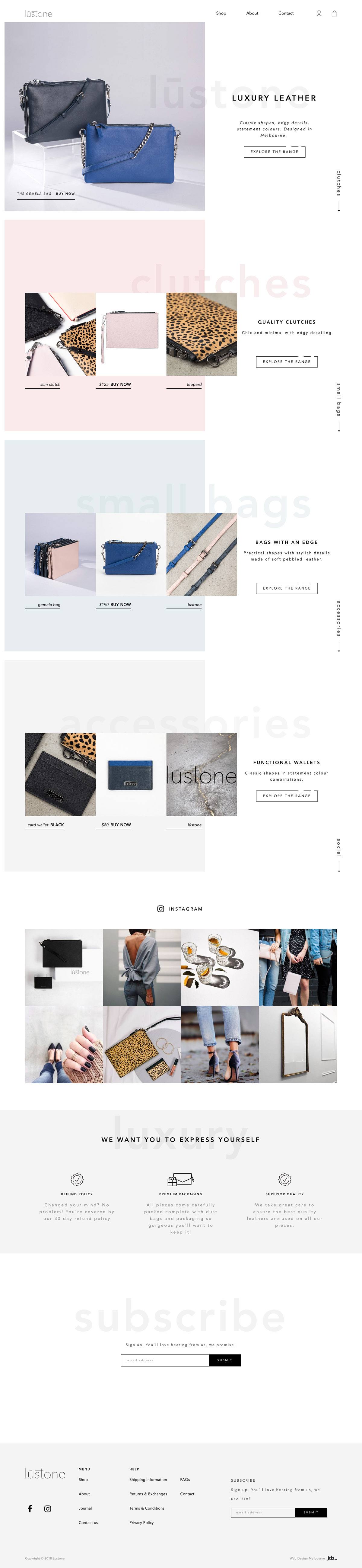eCommerce website: Lustone
