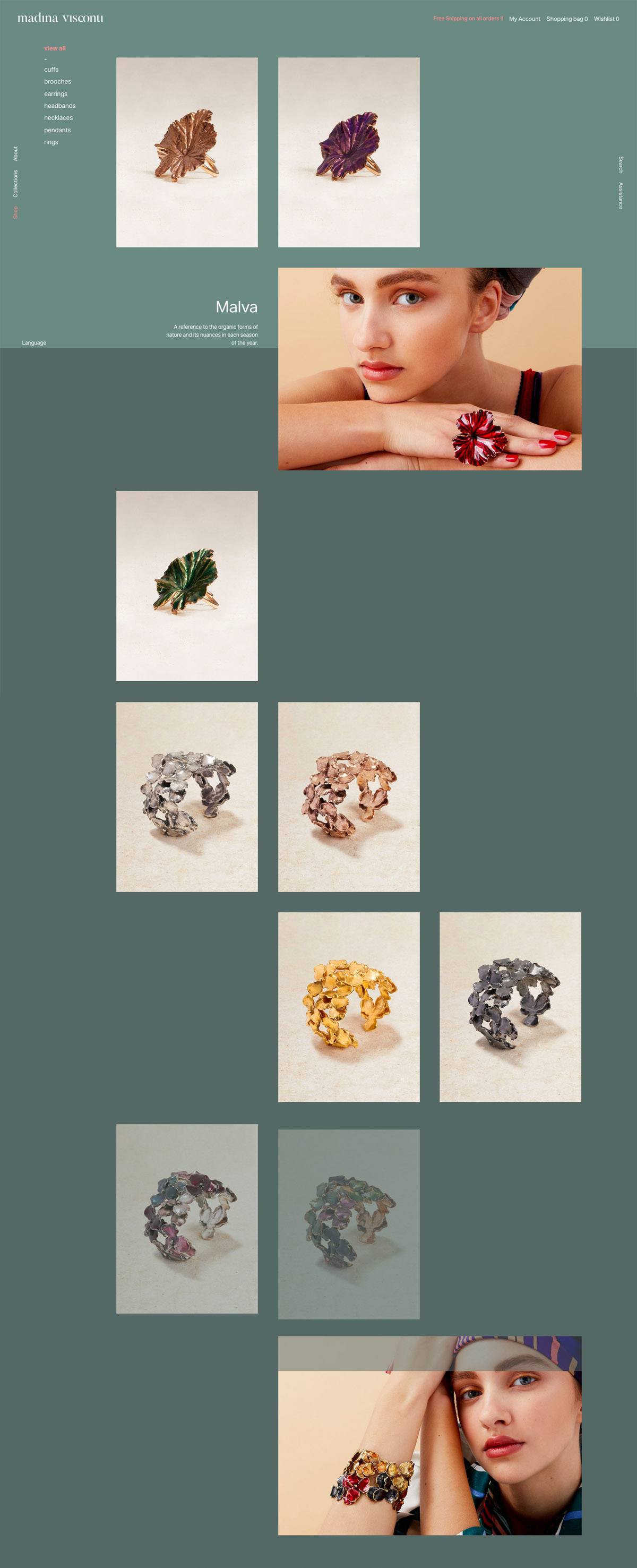 eCommerce website: Madina Visconti