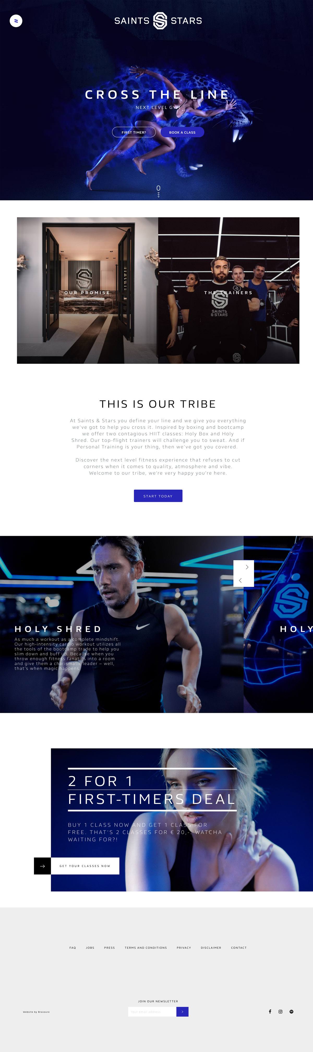 eCommerce website: Saints & Stars