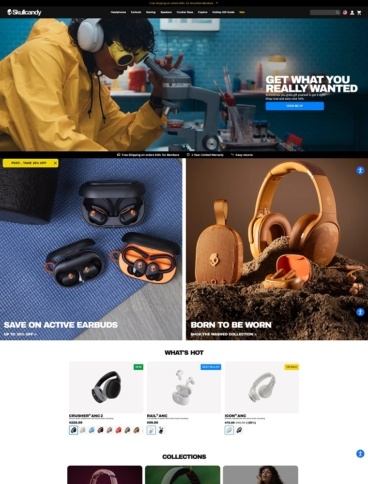 eCommerce website: Skullcandy