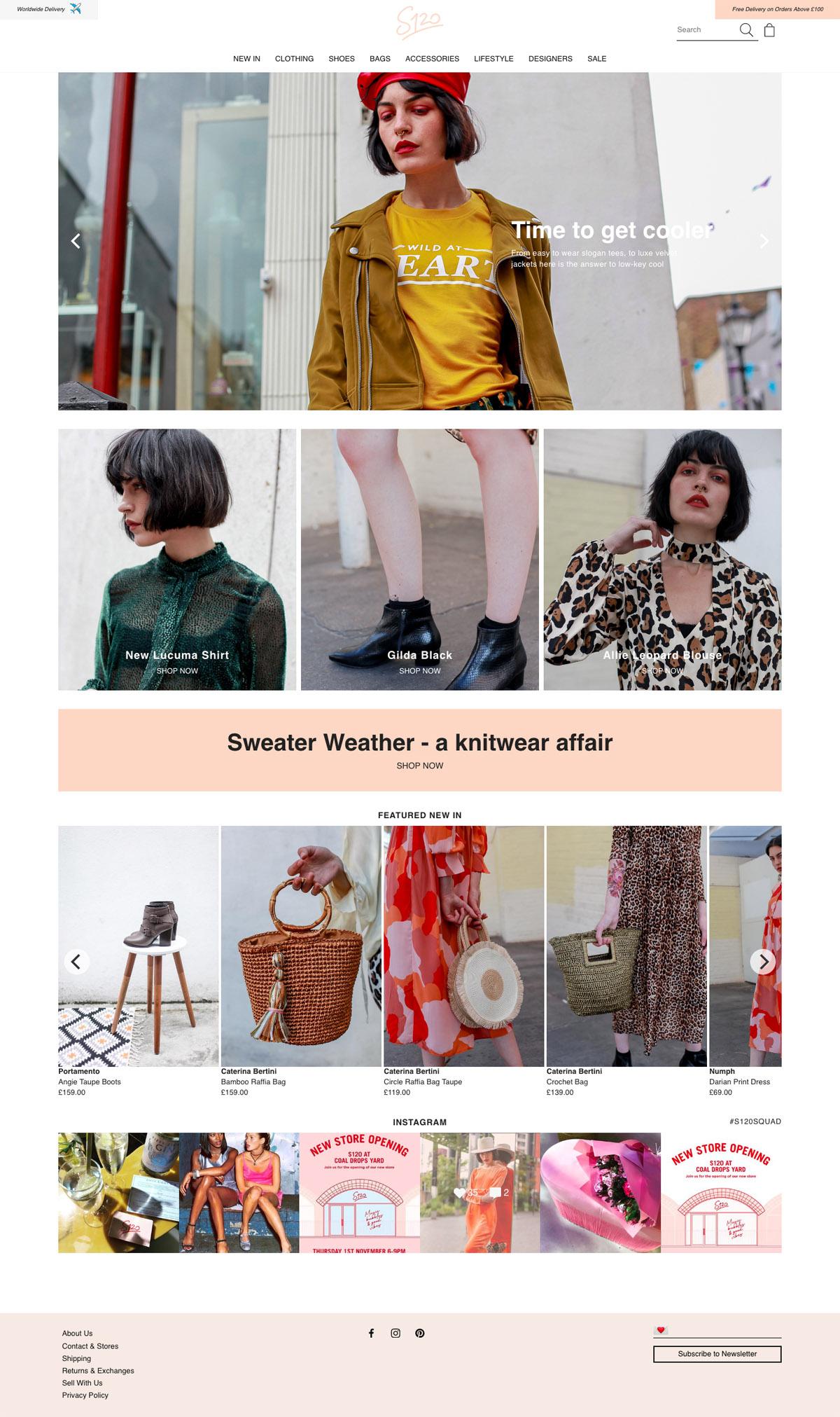 eCommerce website: Studio One Twenty