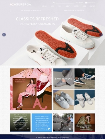 eCommerce website: Superga