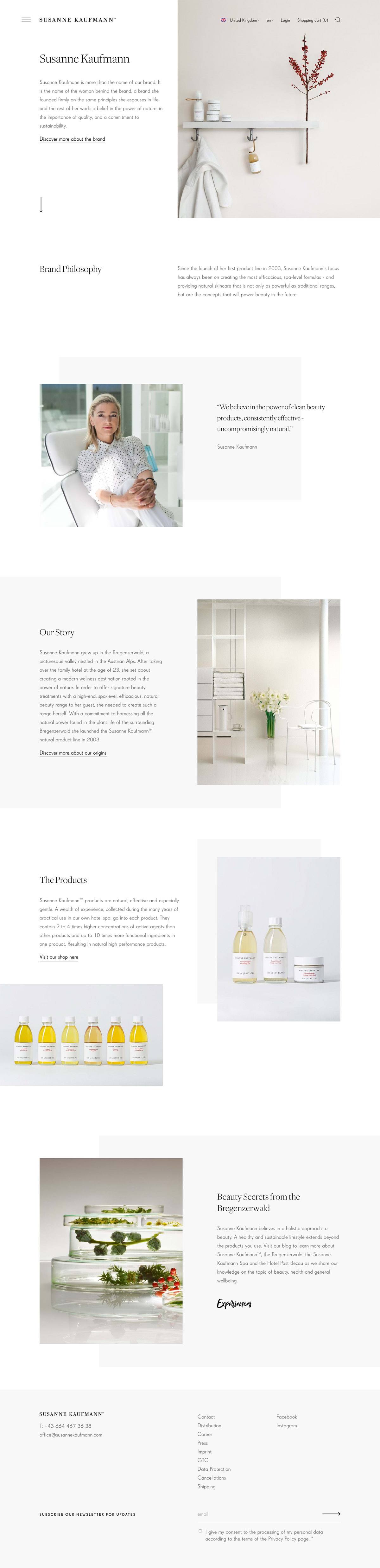 eCommerce website: Susanne Kaufmann