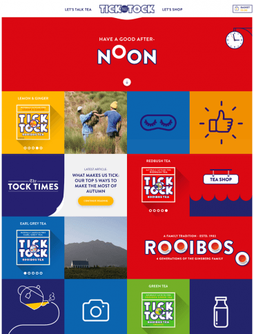 eCommerce website: Tick Tock Tea