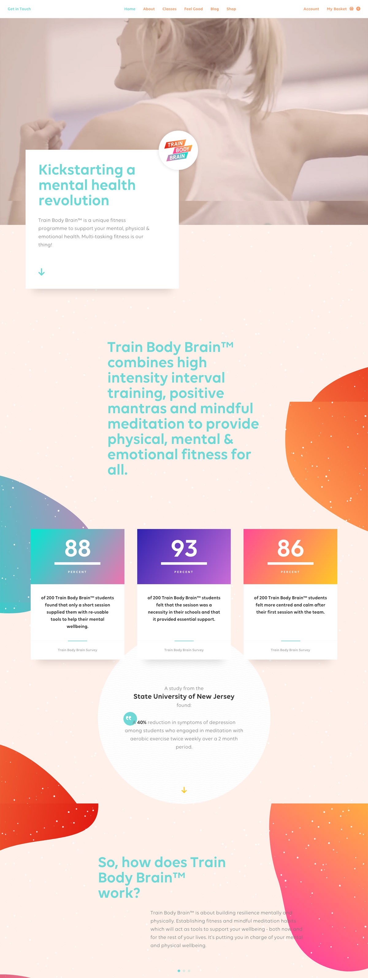 eCommerce website: Train Body Brain