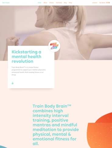 eCommerce website: Train Body Brain