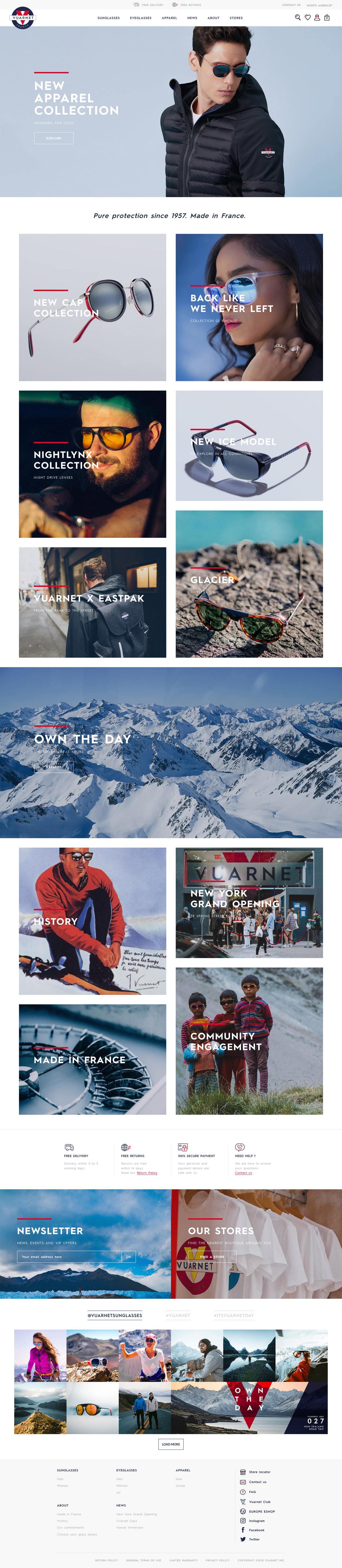 eCommerce website: Vuarnet