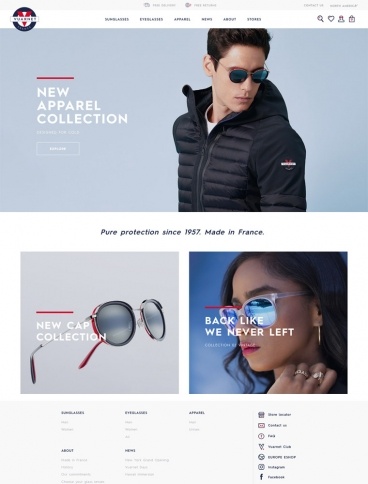 eCommerce website: Vuarnet