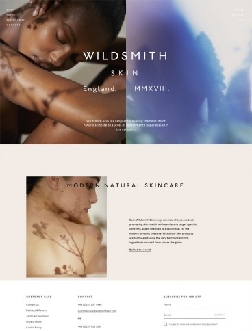 eCommerce website: Wildsmith