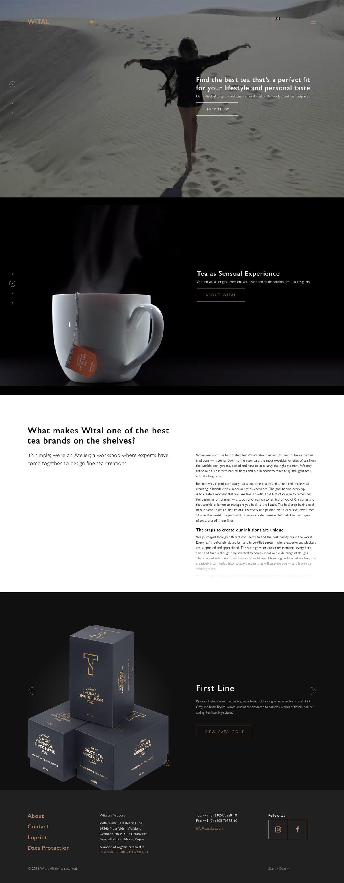 eCommerce website: Wital