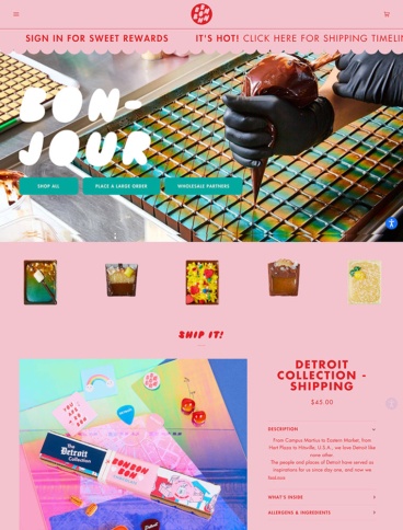 eCommerce website: Bon Bon Bon