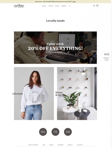 eCommerce website: C’est Beau