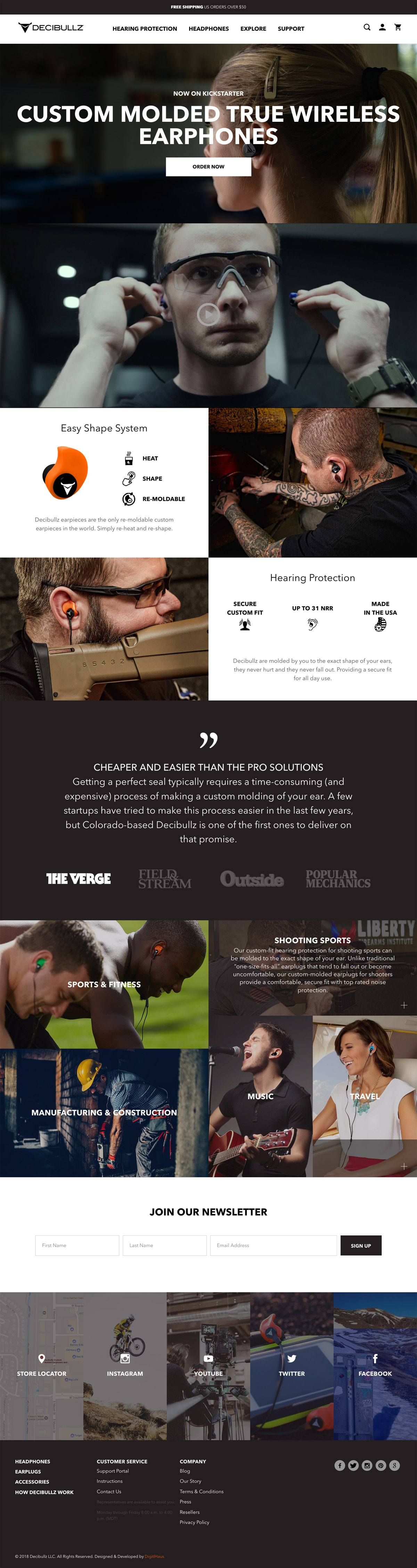 eCommerce website: Decibullz