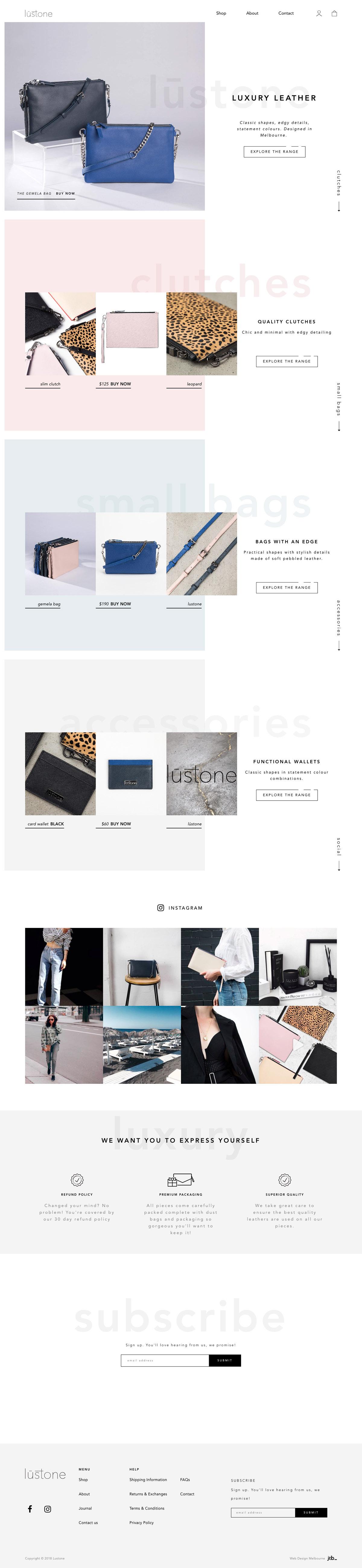 eCommerce website: Lustone