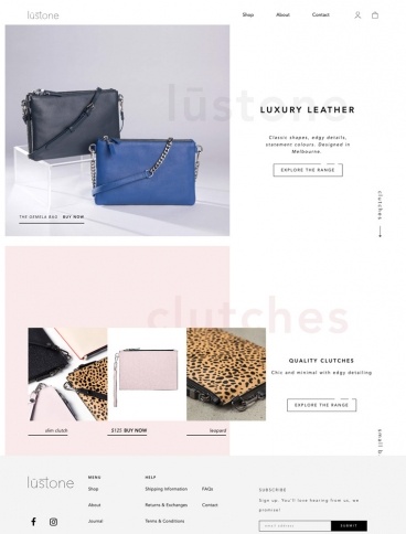 eCommerce website: Lustone