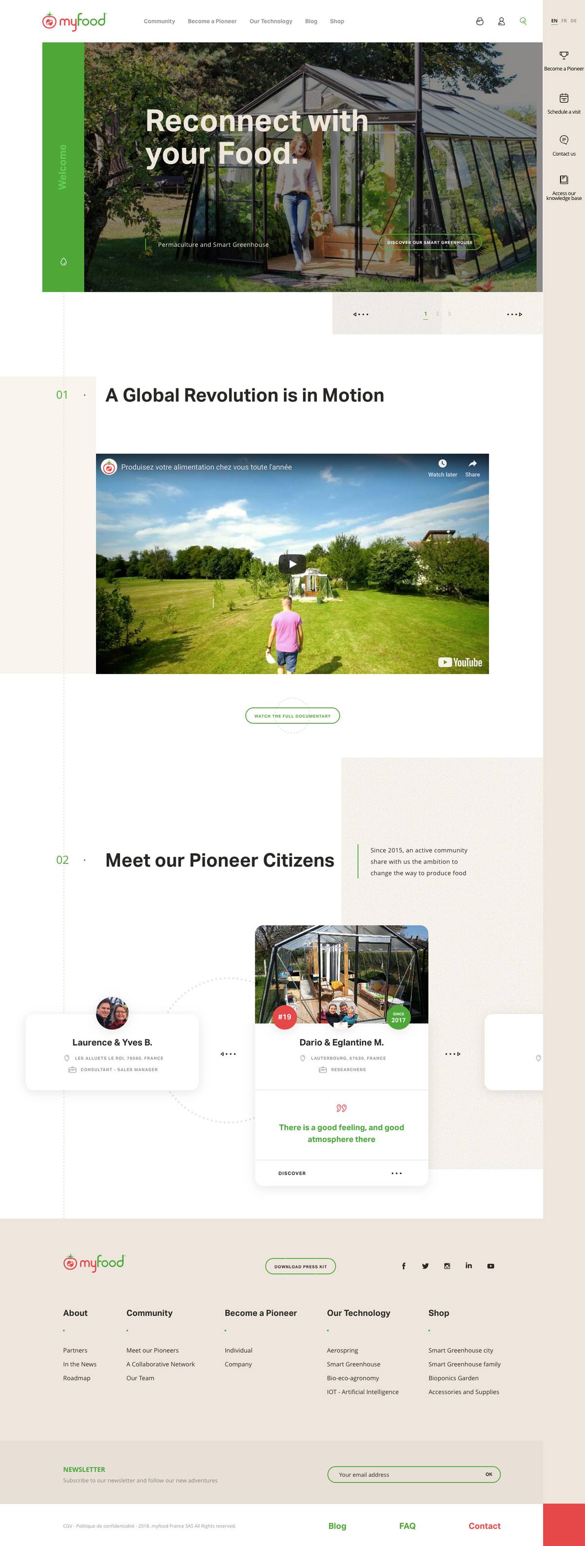 eCommerce website: Myfood