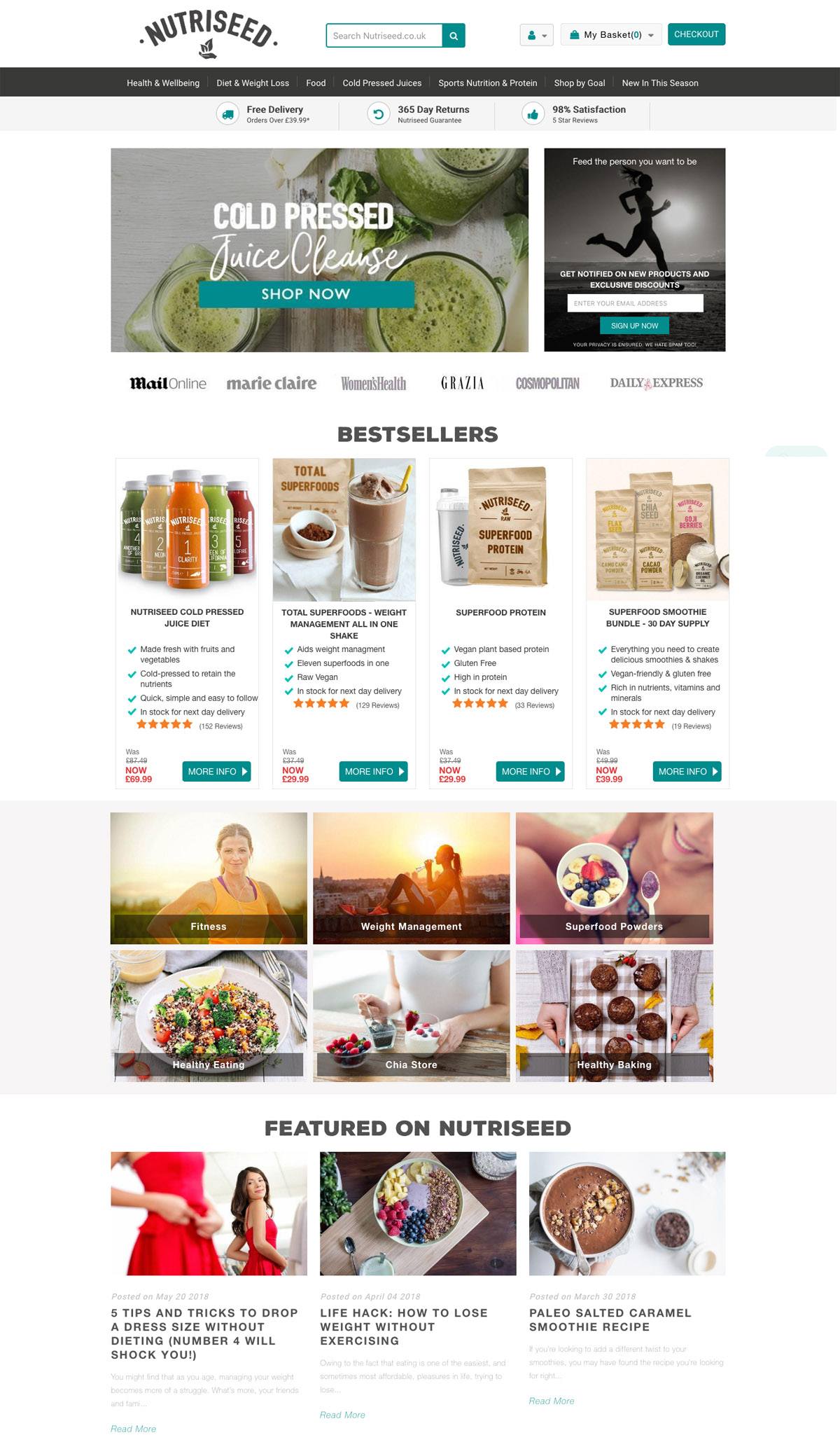 eCommerce website: Nutriseed