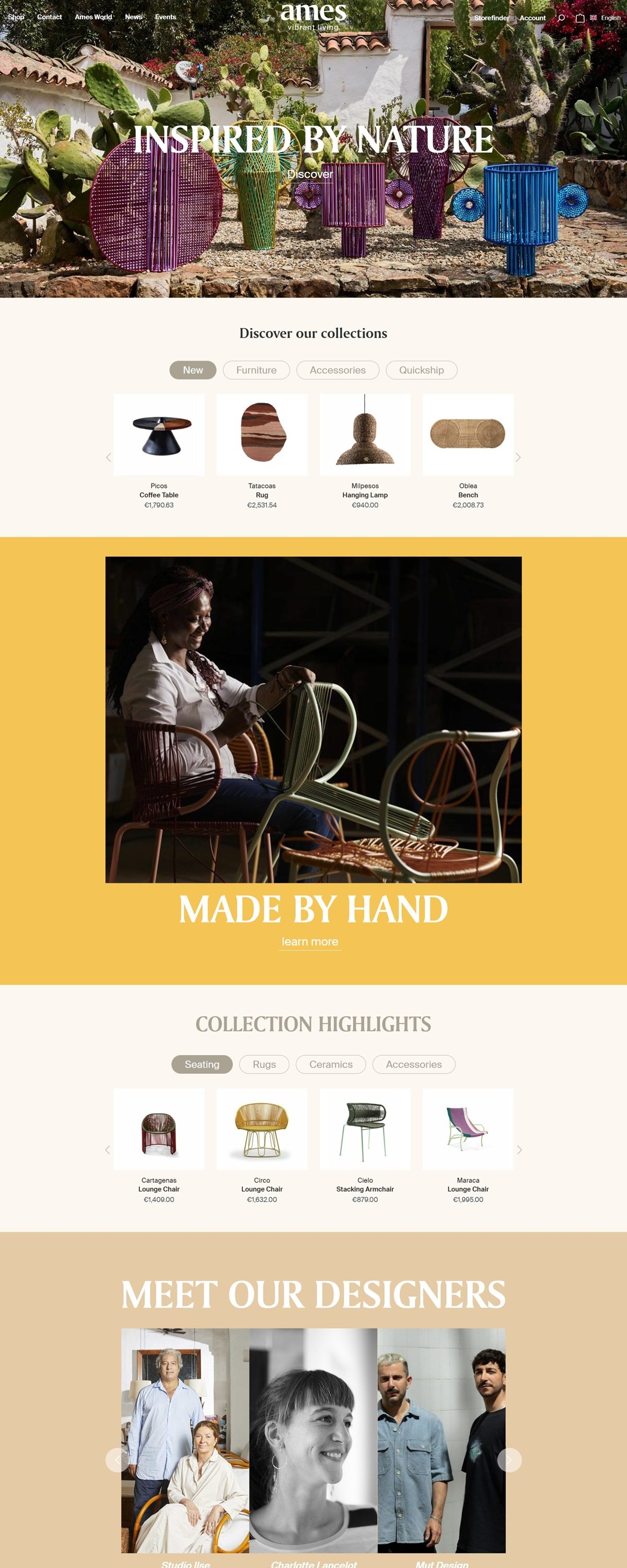 eCommerce website: Ames