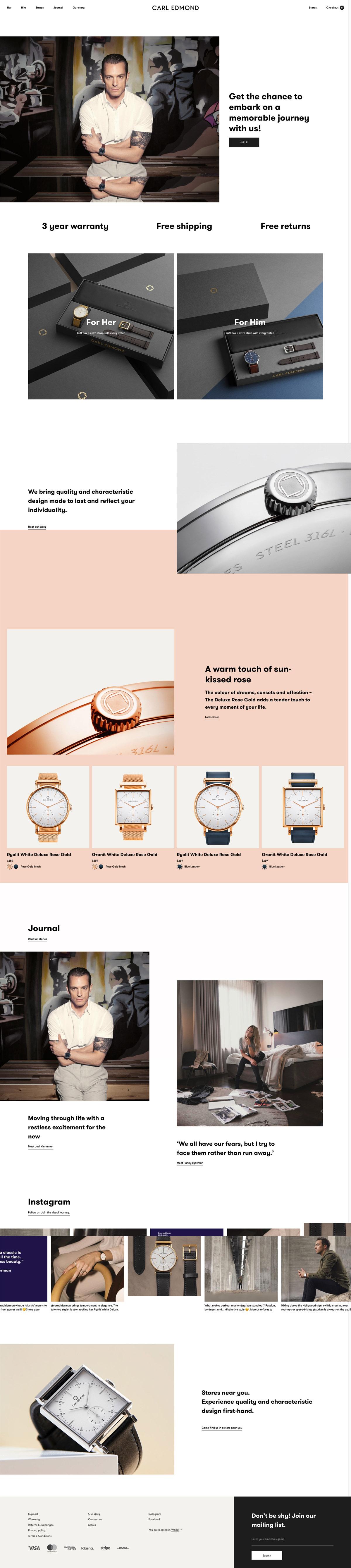 eCommerce website: Carl Edmond
