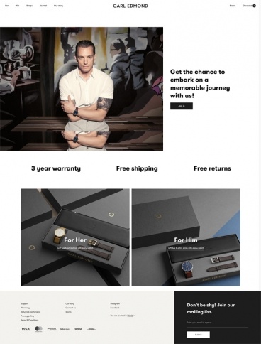 eCommerce website: Carl Edmond