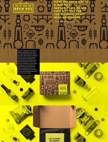 eCommerce website: First Sip Brew Box
