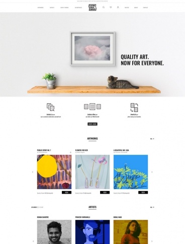 eCommerce website: Floating Canvas