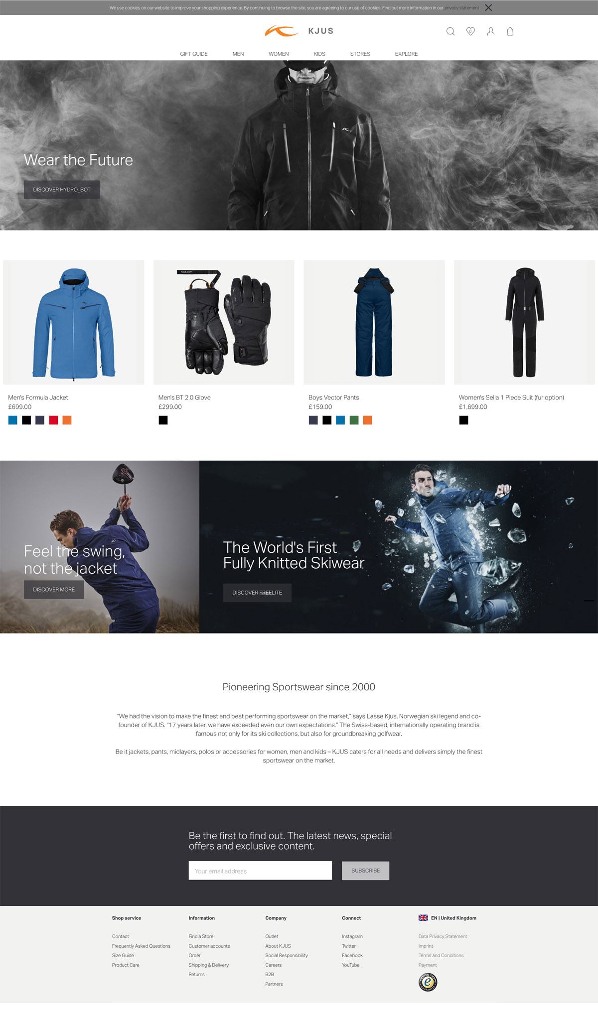 eCommerce website: KJUS