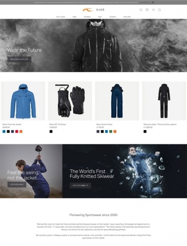eCommerce website: KJUS
