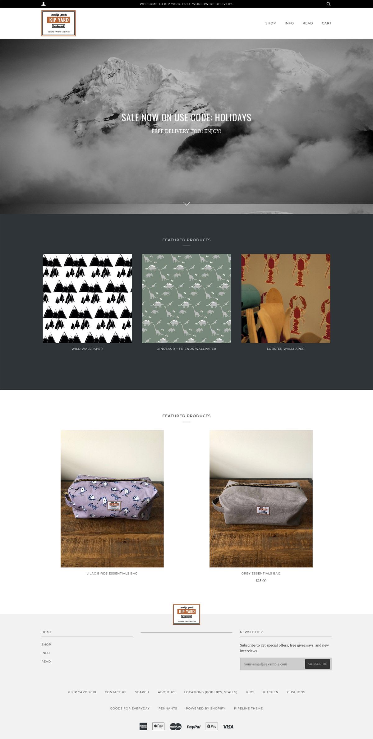 eCommerce website: Kip Yard