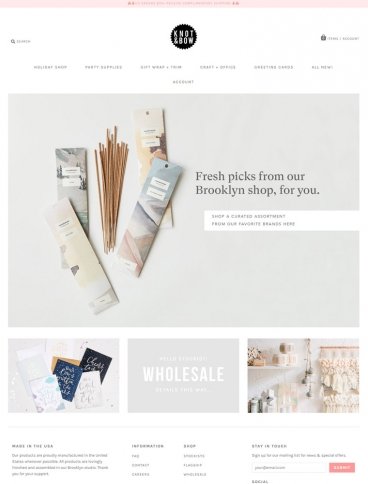 eCommerce website: Knot & Bow