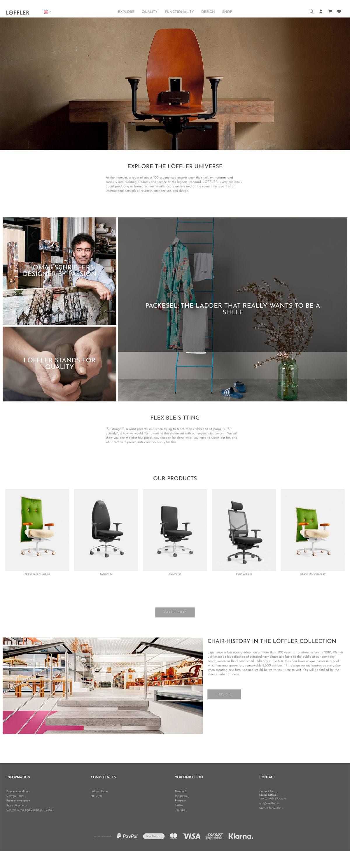 eCommerce website: LÖFFLER GmbH