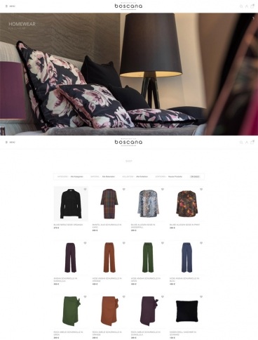 eCommerce website: Manufaktur Boscana