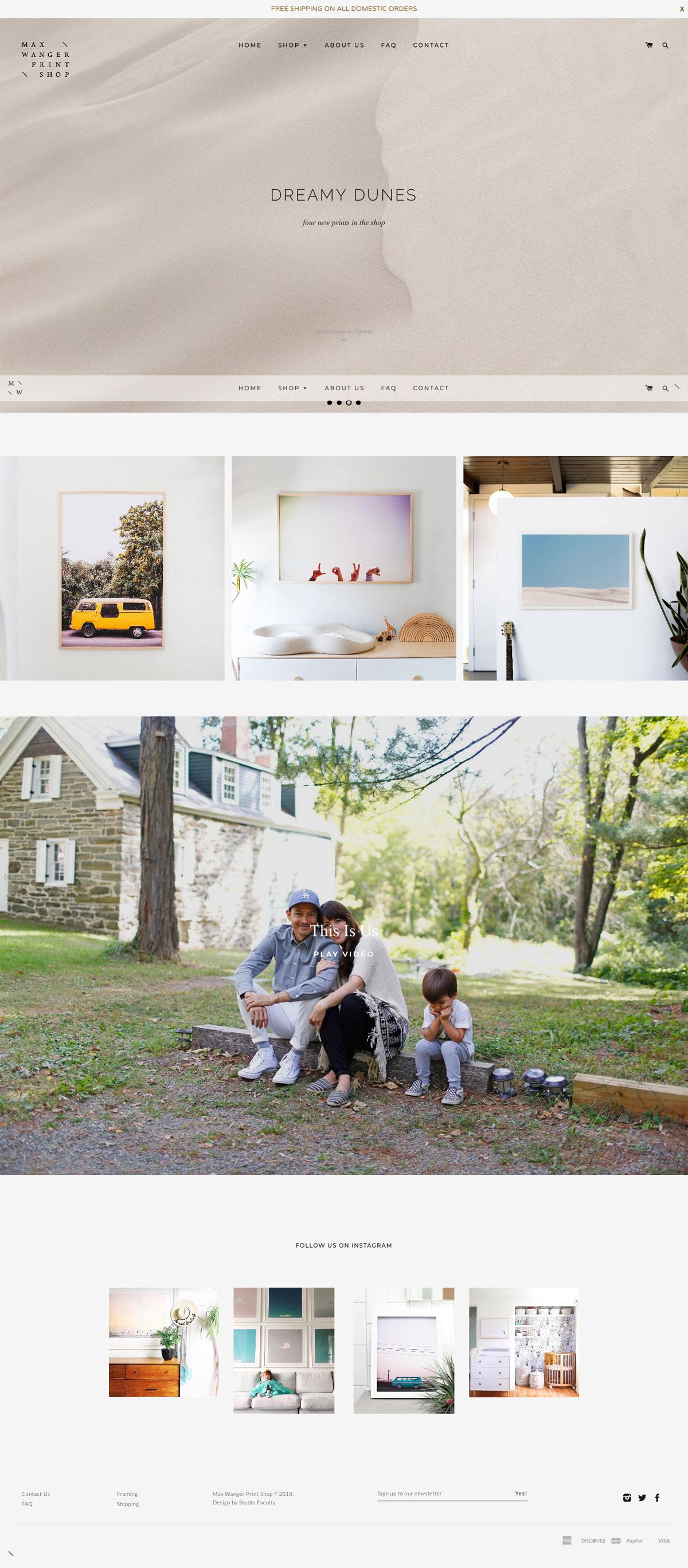 eCommerce website: Max Wanger