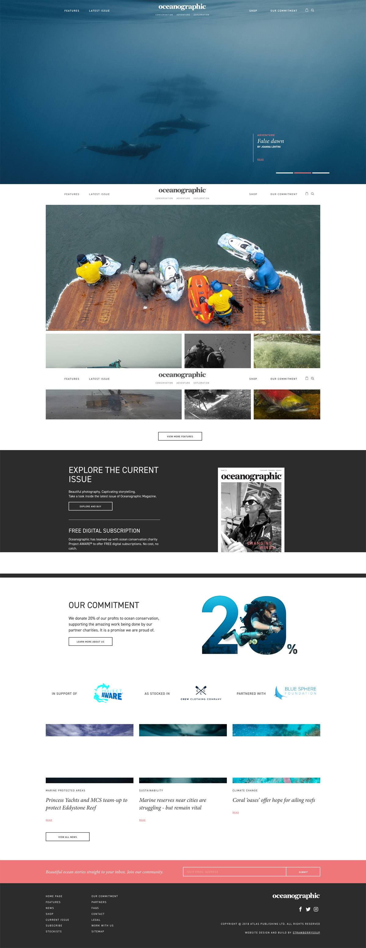 eCommerce website: Oceanographic