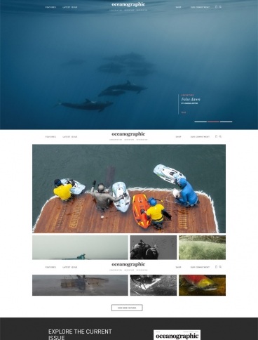 eCommerce website: Oceanographic