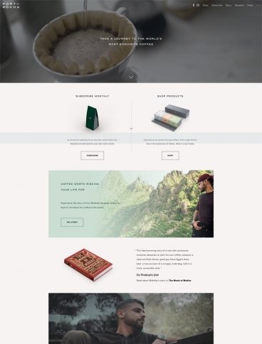 eCommerce website: Port of Mokha Coffee