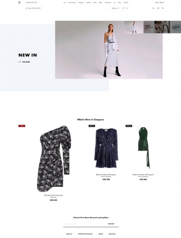 eCommerce website: SiaSpace